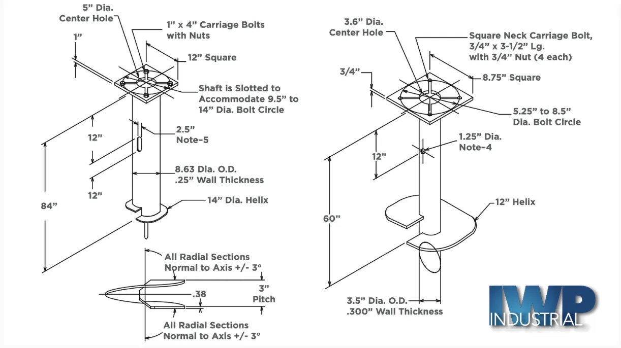 IWP Foundation Repair - Industrial Services - Helical Light Poles