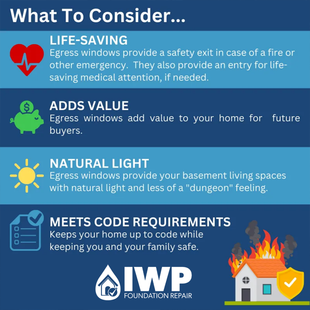 IWP Foundation Repair - Wichita, KS - What to Consider with Egress Windows - #1 Foundation Repair Company in the Midwest