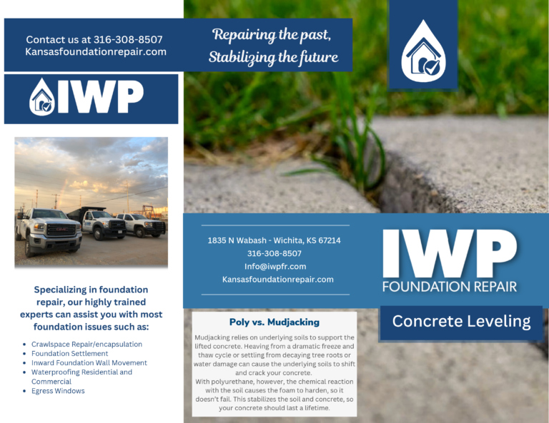 IWP Foundation Services - Polyfoam PolyTrifold Concrete Leveling Services - Brochure - Page 1